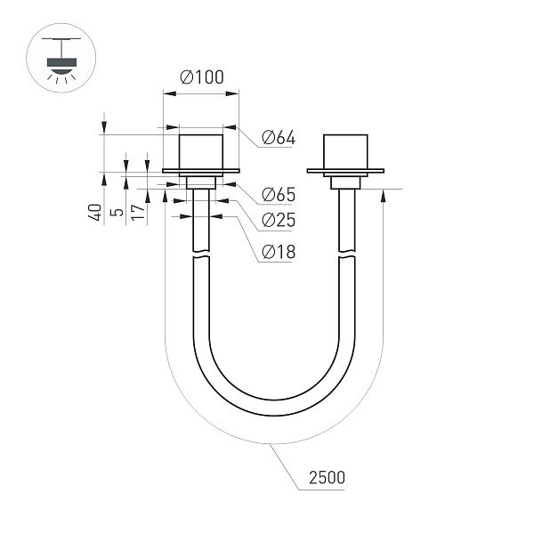 Светильник SP-TROPIC-BUILT-TRIMLESS-R18-L2500-36W Day4000 (BK, 360 deg, 230V) (Arlight, IP20 Пластик, 3 года) Lednikoff