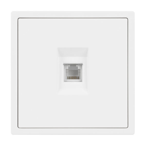 Механизм телефонной розетки SCT-NOBE-MTL1-SFPL-WH (RJ-11, 4C) (Arlight, Белый кварц) Lednikoff