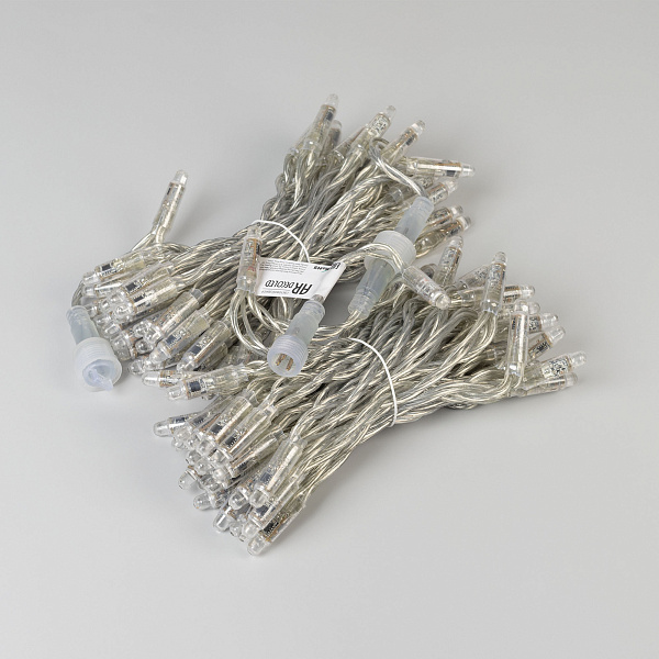 Светодиодная гирлянда ARD-STRING-CLASSIC-15000-CLEAR-100LED-LIVE RGB-SPI (12V, 53W) (Ardecoled, IP65) Lednikoff