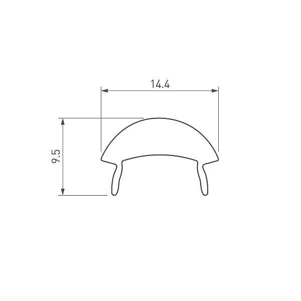 Экран с линзой SATIN-10-90 для PDS, MIC (Arlight, Пластик) Lednikoff