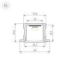 Профиль LINE-2315-F-2000 WHITE (Arlight, Алюминий) Lednikoff