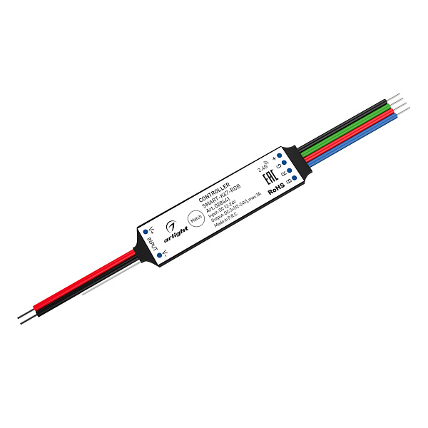 Контроллер SMART-K47-RGB (12-24V, 3x1A, 2.4G) (Arlight, IP20 Пластик, 5 лет) Lednikoff