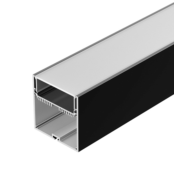 Профиль с экраном SL-LINE-7477-2500 BLACK+OPAL (Arlight, Алюминий) Lednikoff