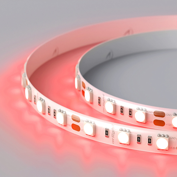 Светодиодная лента RTW 2-5000SE 12V Red 2x (5060, 300 LED, LUX) (Arlight, 14.4 Вт/м, IP65) Lednikoff