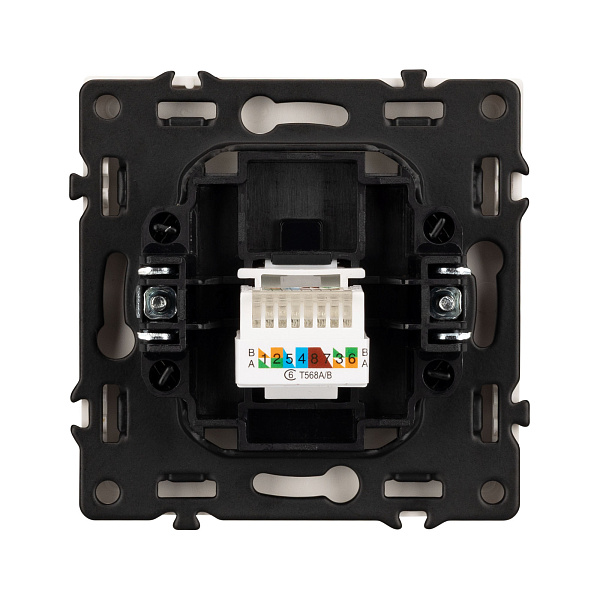 Механизм компьютерной розетки SCT-NOBE-MPC1-SFPL-IS (RJ-45, CAT6) (Arlight, Никель) Lednikoff
