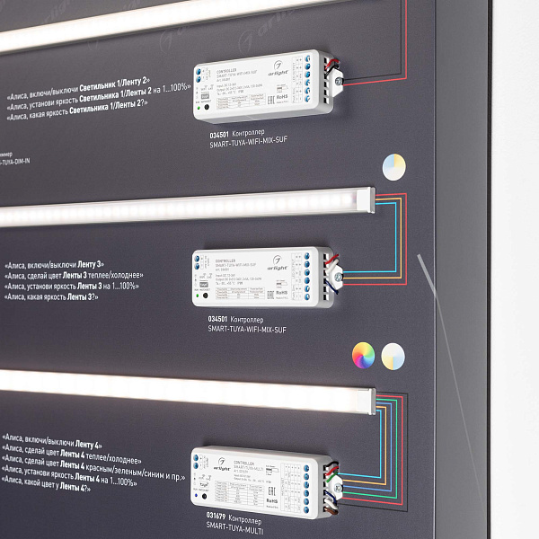Стенд Системы Управления TUYA 1760x600mm (DB 3мм, пленка, лого) (Arlight, -)