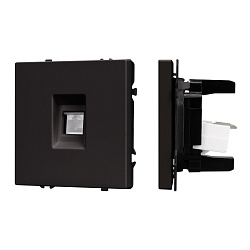 Механизм компьютерной розетки SCT-NOBE-MPC1-SFPL-BK (RJ-45, CAT6) (Arlight, Черный оникс)