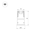 Светильник безрамочный DL-INTRAL-R39-6W Warm3000 (Белый RAL9003, 36 deg, 230V) (Arlight, IP20 Металл, 5 лет) Lednikoff