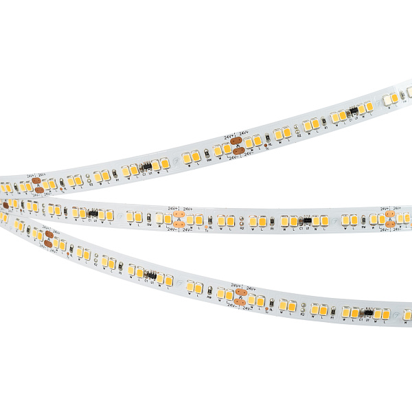 Светодиодная лента RT-A168-10mm 24V Day-MIX SWITCH (21.3 W/m, IP20, 2835, 5m) (Arlight, изм.ЦТ вкл-выкл) Lednikoff