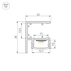 Профиль WALL-2228-2000 ANOD BLACK (Arlight, Алюминий) Lednikoff