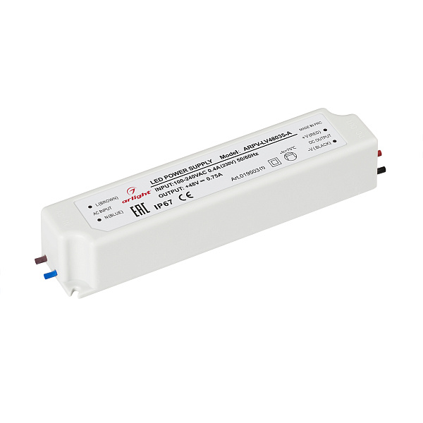 Блок питания ARPV-LV48035-A (48V, 0.8A, 36W) (Arlight, IP67 Пластик, 3 года) Lednikoff