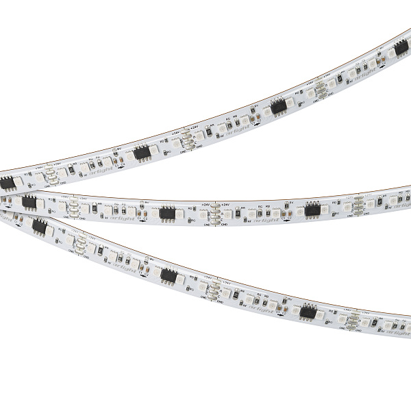 Светодиодная лента герметичная SPI-SE-A120-10mm 24V RGB-PX6-BPT (23 W/m, IP65, 2835, 5m) (Arlight, бегущий огонь) Lednikoff