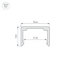 Профиль WPH-FLEX-1212-1000 ANOD (Arlight, Алюминий) Lednikoff