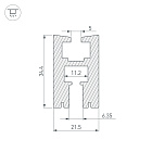 Профиль EX-2000 (Arlight, Алюминий) Lednikoff