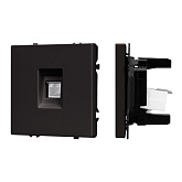 Механизм компьютерной розетки SCT-NOBE-MPC1-SFPL-BK (RJ-45, CAT6) (Arlight, Черный оникс)