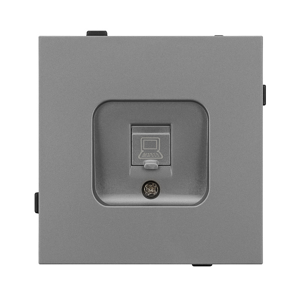 Механизм компьютерной розетки SCT-TENDO-MPC1-PL-GR (RJ-45, CAT6) (Arlight, Графитовый) Lednikoff