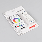 INTELLIGENT ARLIGHT Диммер SMART-SET-PWM-104-52-RGBW-SUF White (12-24V, 4x4A, ПДУ RING 10кн, 2.4G) (IARL, IP20 Пластик, 5 лет) Lednikoff
