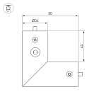 Соединитель профиля ROUND-D36-360-90 BLACK (Arlight, Алюминий) Lednikoff