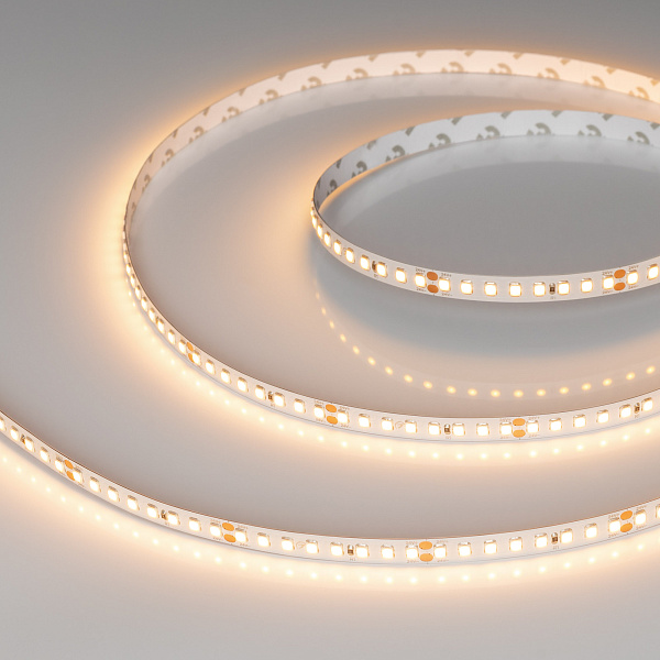 Светодиодная лента RT-A160-8mm 24V Warm2700 (12 W/m, IP20, 2835, 5m) (Arlight, 12 Вт/м, IP20) Lednikoff