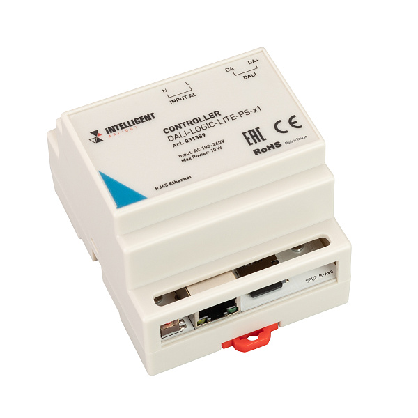INTELLIGENT ARLIGHT Контроллер DALI-LOGIC-LITE-PS-x1 (230B, Ethernet) (IARL, IP20 Пластик, 2 года) Lednikoff