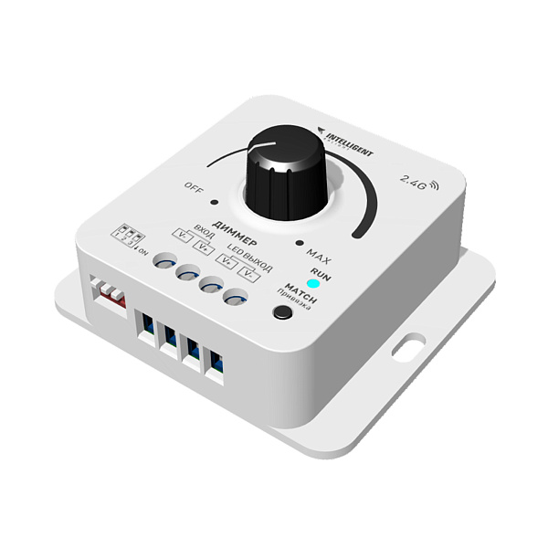 INTELLIGENT ARLIGHT Диммер SMART-PWM-101-32-DIM-SUF (12-48V, 1x8A, 2.4G) (IARL, IP20 Пластик, 5 лет) Lednikoff