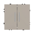 Механизм выключателя двухклавишный проходной LED SWT-NOBE-MKP2-SFPL-L-CA (230V, 10A) (Arlight, Кашемир) Lednikoff