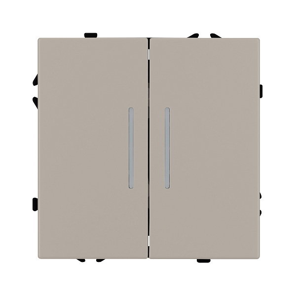 Механизм выключателя двухклавишный проходной LED SWT-NOBE-MKP2-SFPL-L-CA (230V, 10A) (Arlight, Кашемир) Lednikoff