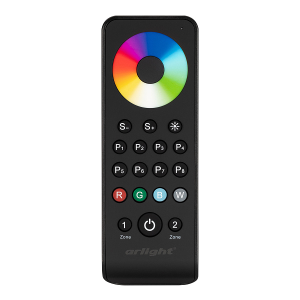 Пульт SMART-R43-RGBW Black (2 зоны, 2.4G) (Arlight, IP20 Пластик, 5 лет) Lednikoff