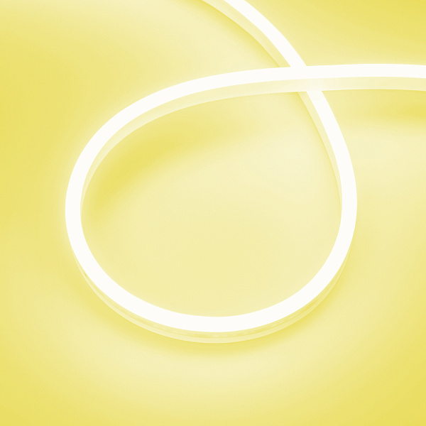 Светодиодная лента герметичная AURORA-PS-A120-12x6mm 24V Yellow (10 W/m, IP65, 2835, 5m) (Arlight, Силикон, 2 года)