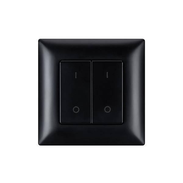 INTELLIGENT ARLIGHT Кнопочная панель SMART-RF-801-22-2G-DIM-SUF Black (3V, 2.4G) (IARL, IP20 Пластик, 5 лет) Lednikoff