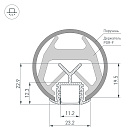 Профиль KLUS-POR-F-1000 ANOD (Arlight, Алюминий) Lednikoff