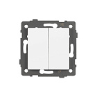 Механизм выключателя двухклавишный проходной SWT-MKP2-PL-WH-V (250V, 10A) (Arlight, -) Lednikoff