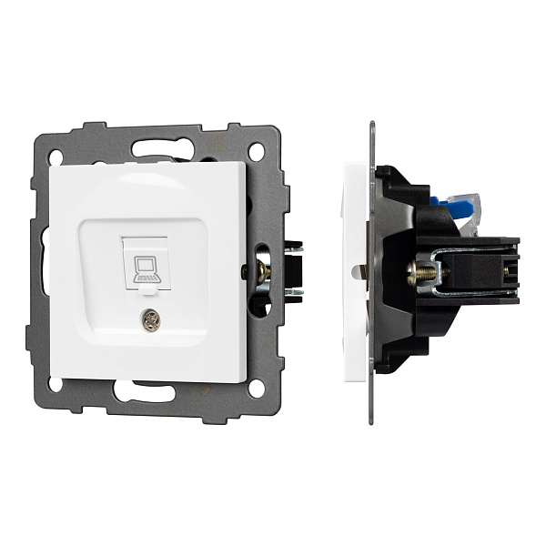 Механизм компьютерной розетки SCT-MPC1-PL-WH-V (RJ-45, CAT6) (Arlight, -) Lednikoff