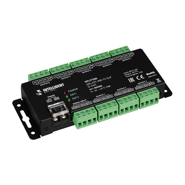 INTELLIGENT ARLIGHT Сплиттер ARL-SPI-308-73-SUF (5-24V) (IARL, IP20 Металл, 3 года) Lednikoff