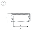 Профиль ARH-WIDE-W39-2000 ANOD (Arlight, Алюминий) Lednikoff
