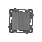 Механизм выключателя трехклавишный непроходной SWT-MK03-PL-GR-V (250V, 10A) (Arlight, -) Lednikoff