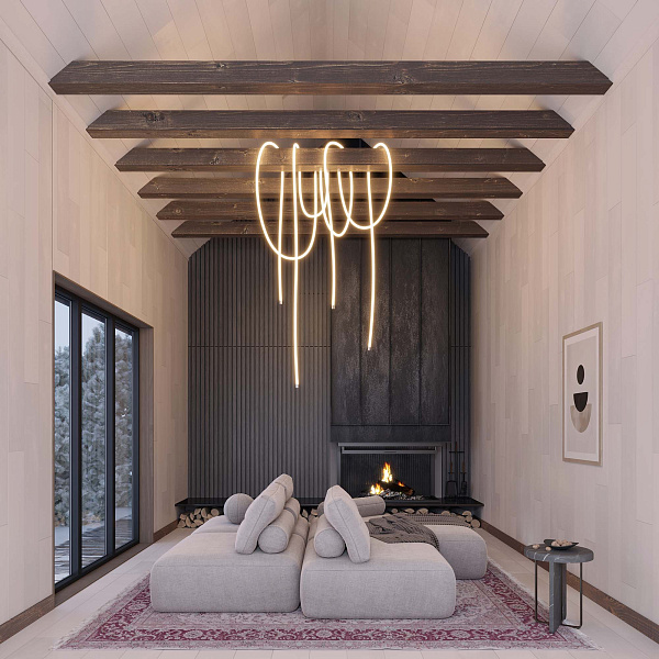 Светодиодная лента герметичная MOONLIGHT-TOP-M768-D18mm 24V White-MIX 360deg (14.4 W/m, IP65, 2216, 5m, wire x1) (Arlight, Вывод прямой, 3 года)