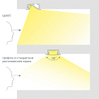 Профиль SL-BEVEL-W21-F-2000 ANOD BLACK (Arlight, Алюминий) Lednikoff