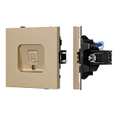 Механизм компьютерной розетки SCT-TENDO-MPC1-SFPL-GD (RJ-45, CAT6) (Arlight, Матовый песочный)