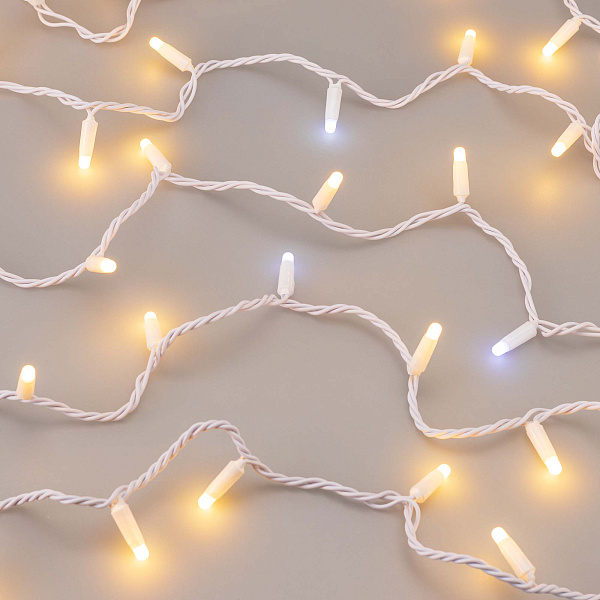 Светодиодная гирлянда ARD-STRING-CLASSIC-10000-WHITE-100LED-MILK-FLASH Warm (230V, 7W) (Ardecoled, IP65) Lednikoff