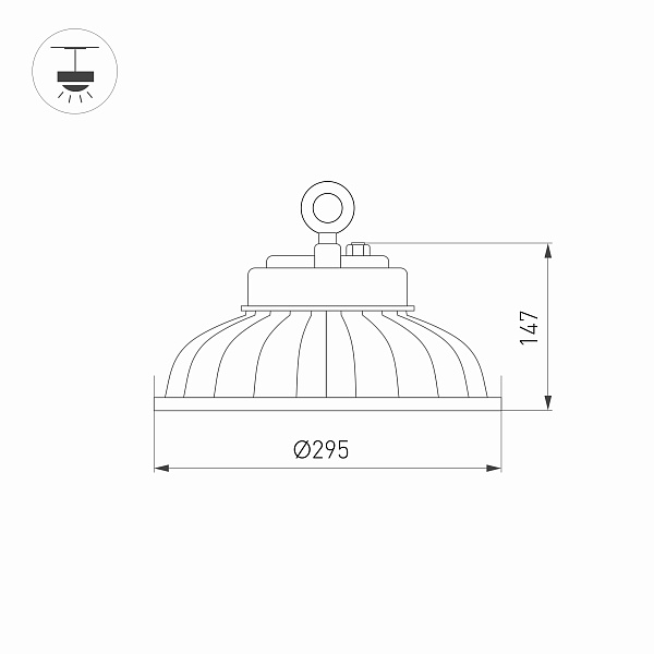 Светильник SP-DRAGON-PREMIUM-R295-80W Day5000 (GR, 120 deg, 230V) (Arlight, IP65 Металл, 5 лет) Lednikoff