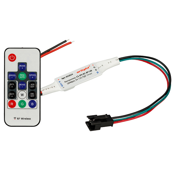 Контроллер CS-SPI-RC-RF14B (2048pix, 5-12V, ПДУ 14 кн) (Arlight, -) Lednikoff
