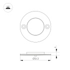 Светильник ART-DECK-LAMP-R56-3W Warm3000 (SL, 120 deg, 24V) (Arlight, IP67 Металл, 3 года) Lednikoff
