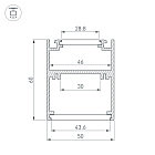 Профиль SL-ARC-5060-LINE-2500 WHITE (Arlight, Алюминий) Lednikoff