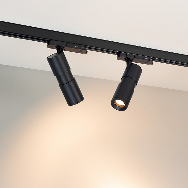 Светильник LGD-ARTEMIS-TRACK-4TR-R55-12W Warm3000 (BK, 8-80 deg, 230V, TRIAC) (Arlight, IP20 Металл, 5 лет)