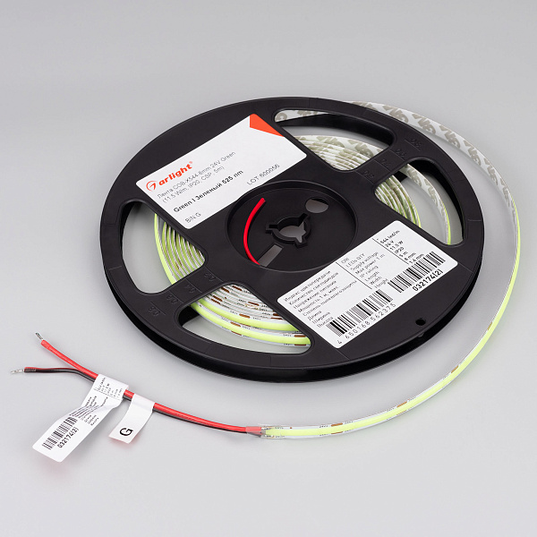 Светодиодная лента COB-X544-8mm 24V Green (11.5 W/m, IP20, 5m) (Arlight, -) Lednikoff