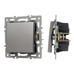 Механизм выключателя одноклавишный непроходной SWT-MK01-PL-GR (250V, 16A) (Arlight, -)