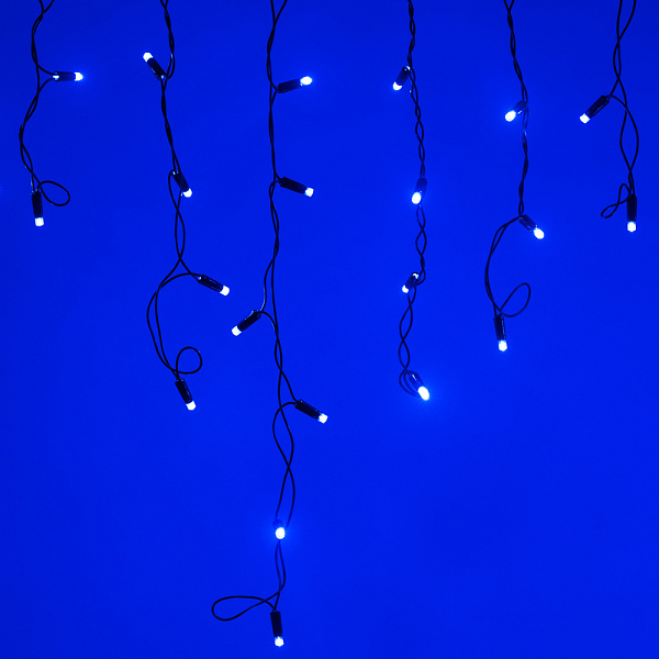 Светодиодная гирлянда ARD-EDGE-CLASSIC-2400x600-BLACK-88LED-STD BLUE (230V, 6W) (Ardecoled, IP65) Lednikoff