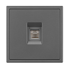 Механизм компьютерной розетки SCT-NOBE-MPC1-SFPL-GR (RJ-45, CAT6) (Arlight, Серый базальт) Lednikoff