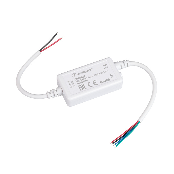 Диммер ARL-SIRIUS-TUYA-RGB-SUF Slim (12-24V, 3x2A, 2.4G) (Arlight, IP20 Пластик, 3 года) Lednikoff